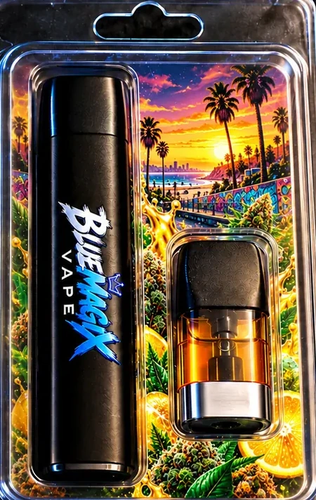 Batterie et cartouche Bluemagix Cali Haze