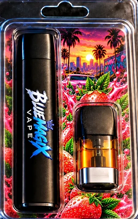 Batterie et cartouche Bluemagix Strawberry